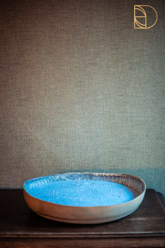 Grote Schaal met kaarsenzand