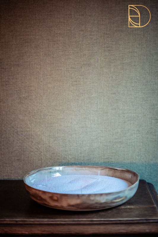 Grote Schaal met kaarsenzand