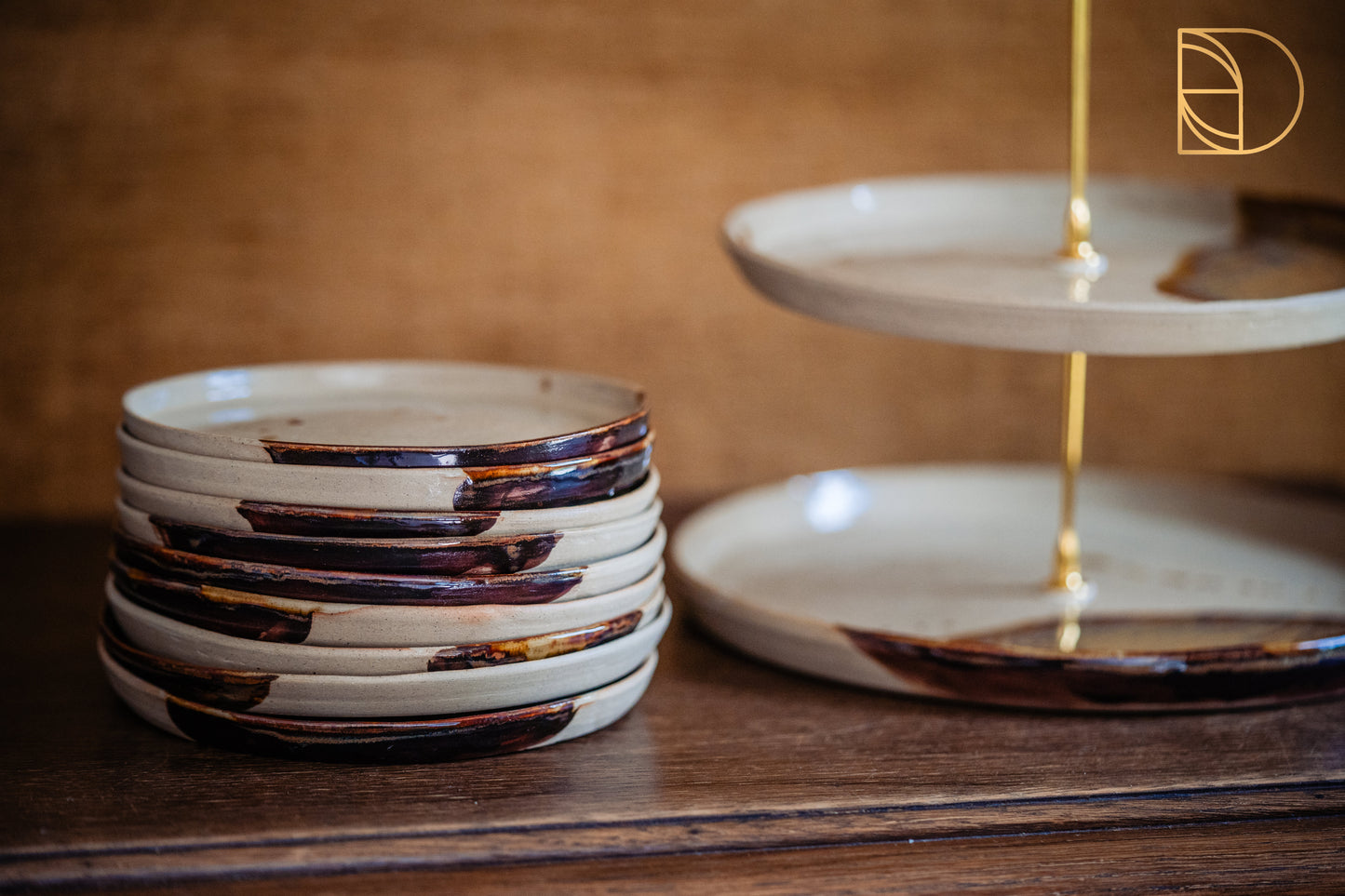 Etagere met 10 bordjes