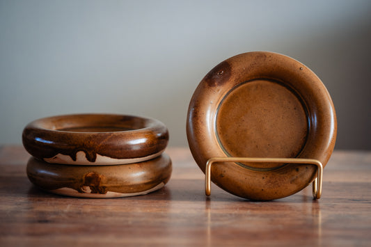 Donut bordje S bruin