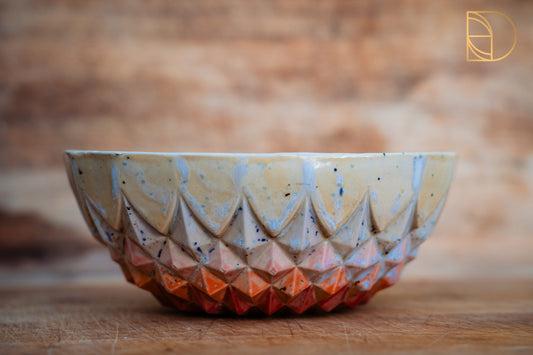 Diamant schaal medium regenboog