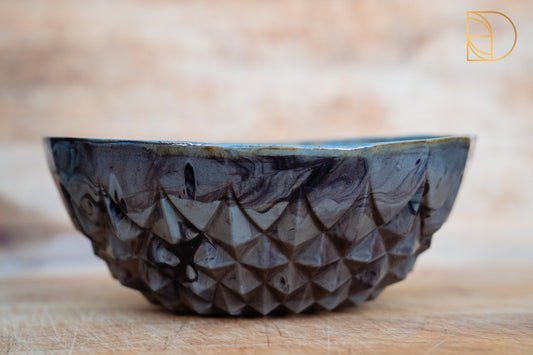 Diamant schaal medium Groen/zwart marmer
