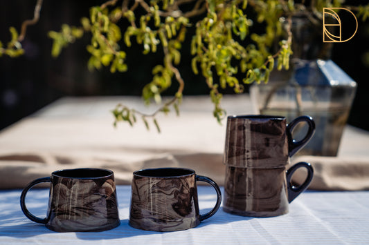 Koffiekopje met oor marmer