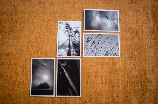 Kaartenset klein Zwart/Wit